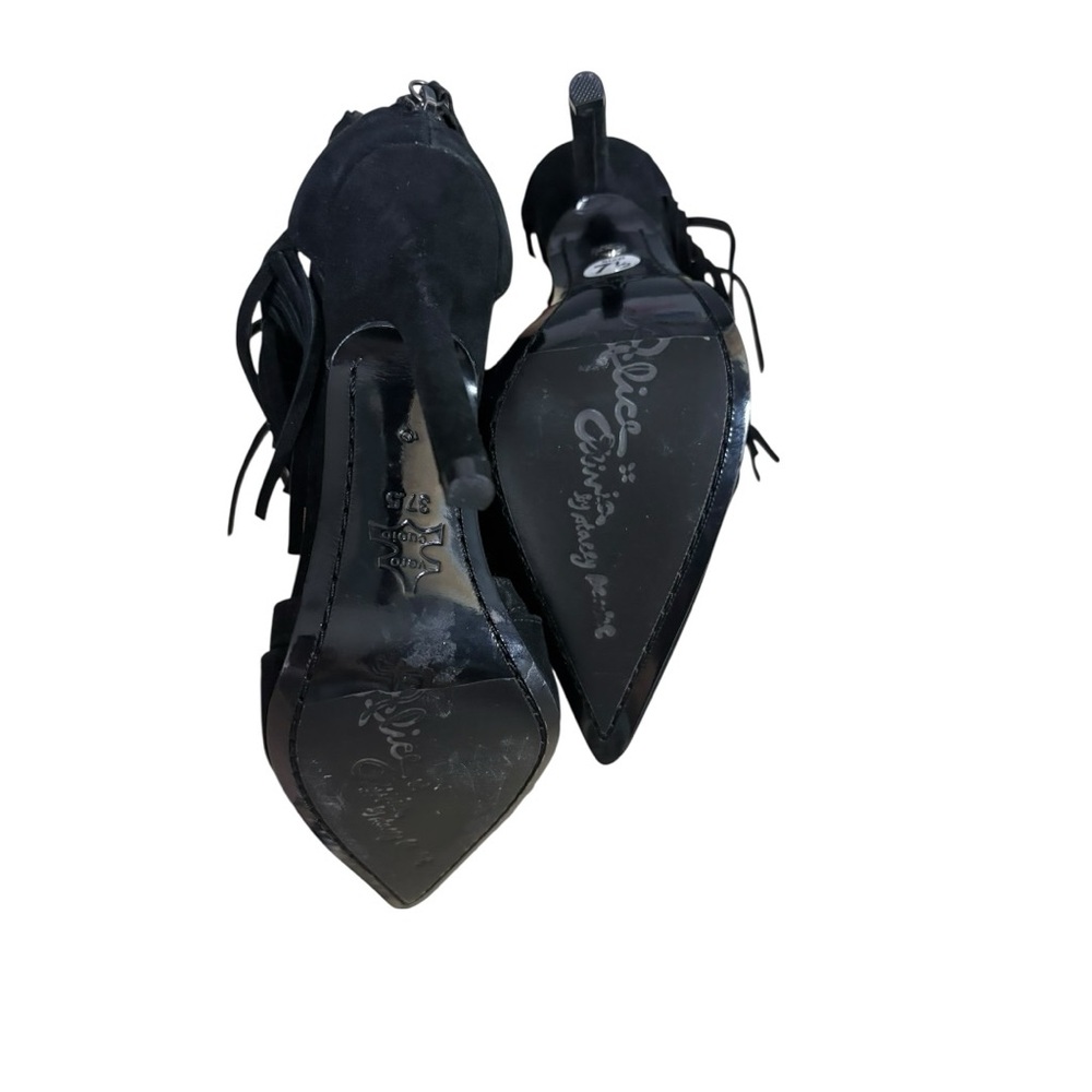 Alice + Olivia Jase Suede Fringe Heels - Picture 6 of 8